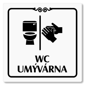WC, umývárna, 80x80mm, bílá, Texas